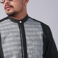 Gambar PAKAJI Baju Koko Pria Lengan Panjang Bordir Premium Hitam Motif Medallion Baju Koko 2725 - M dari PAKAJI OFFICIAL Kota Tangerang Selatan 3 Tokopedia