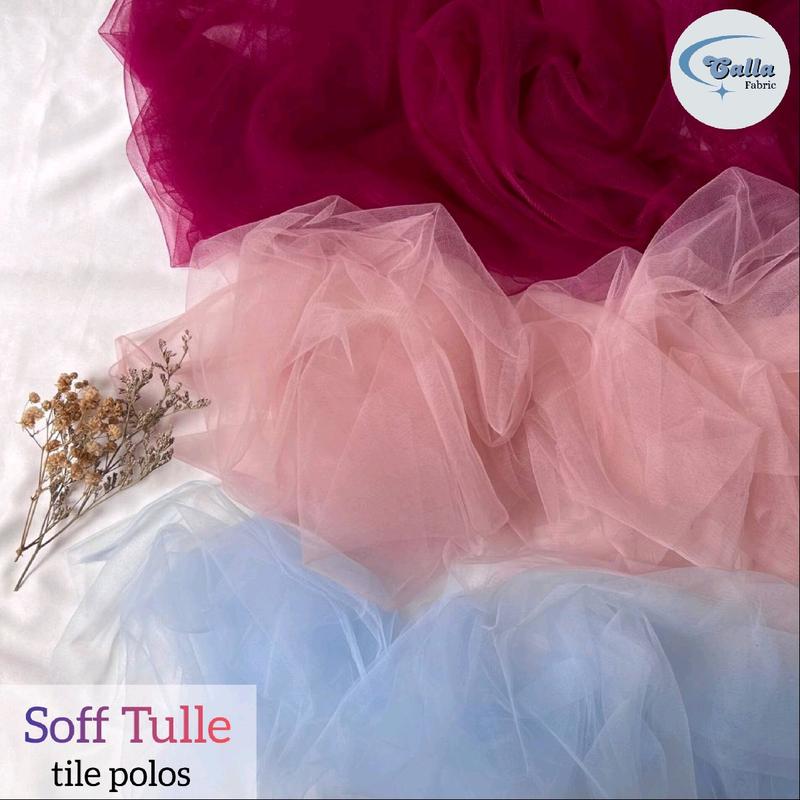 Kain Tile Polos Bahan Tile Kebaya ( MINIMAL ORDER 1 METER ) 0