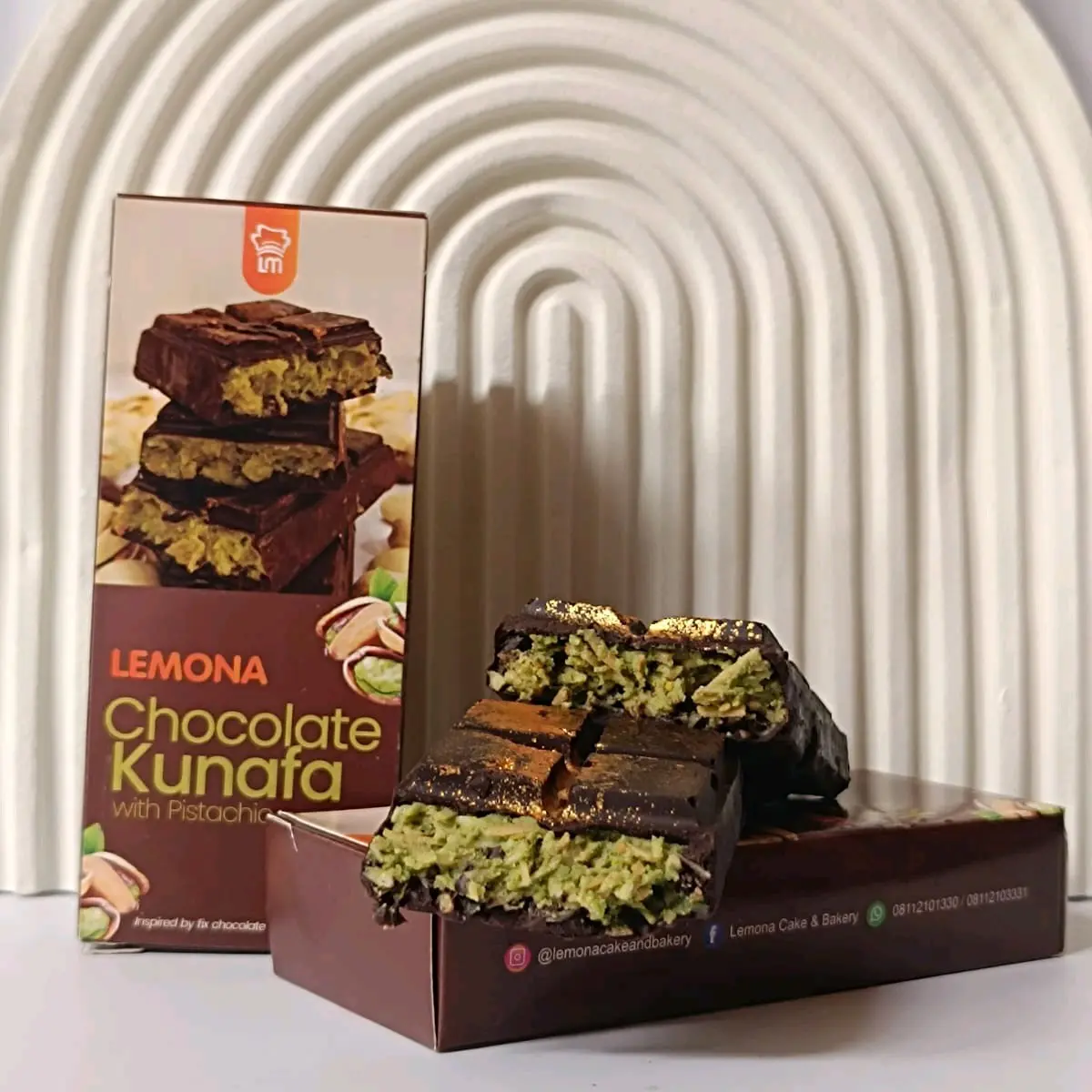 COKLAT DUBAI LEMONA CHOCOLATE KUNAFA WITH PISTACHIO | COKLAT VIRAL