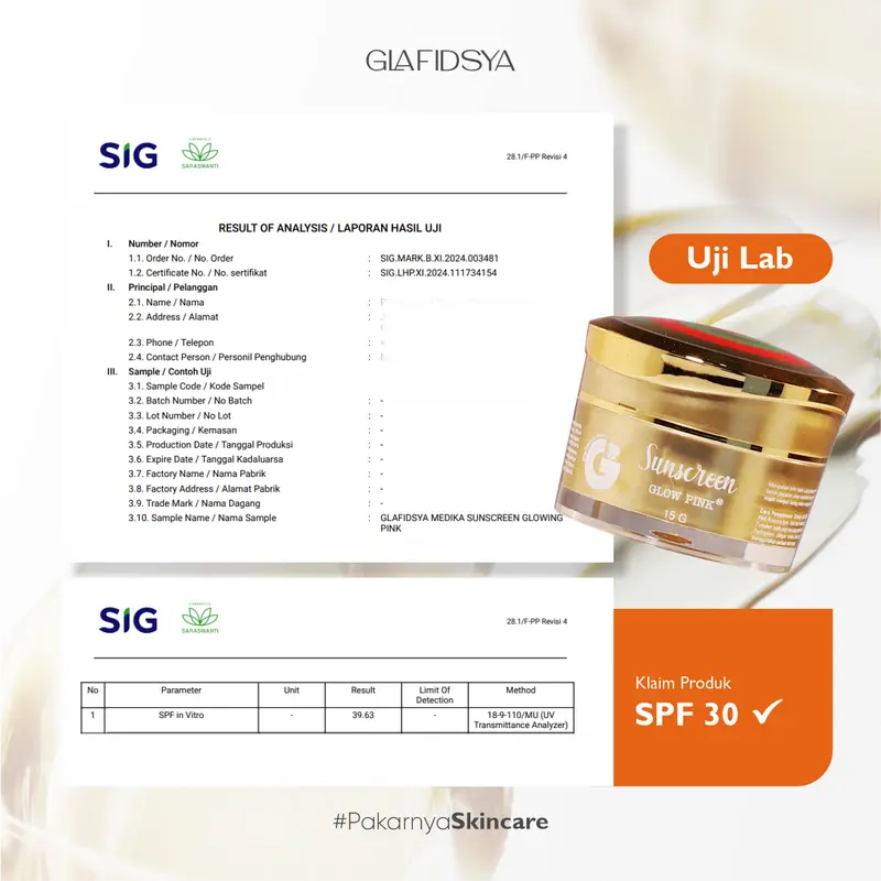 GLAFIDSYA - Sunscreen Gold (Glowing Pink) | GLAFIDSYA GLOW 2