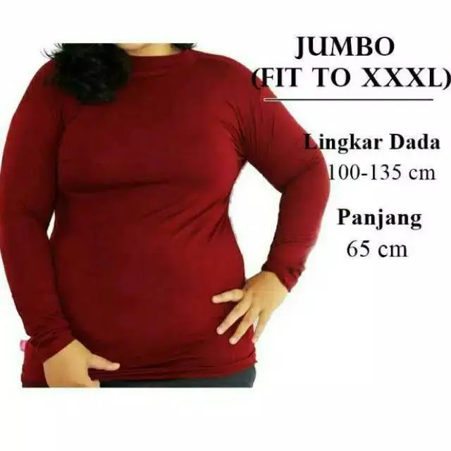 Dhei Store - Inner Manset Basic Atasan Jumbo / Manset Baju Jumbo XXL  XXXL fit to XXXXL / Mangset Kaos Dalaman Kaftan / Manset Kaos