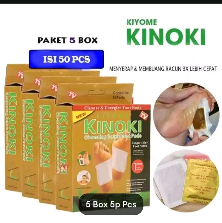 (Beli 10 Box Gratis 1 Isi 120 Pcs) Kinoki koyo Herbal alami Detok kaki original gold/Penyerap racun pada telapak kaki