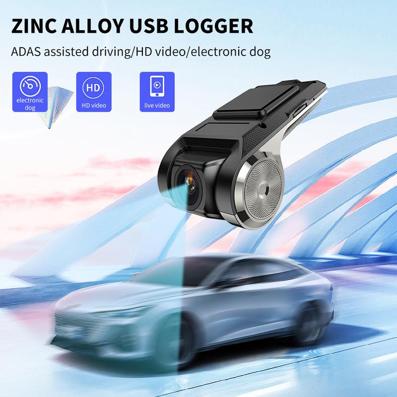 HD Car Dash Camera USB Front DVR Camera Night Vision Registrator Recorder With ADAS For Android Player Dashcam 1