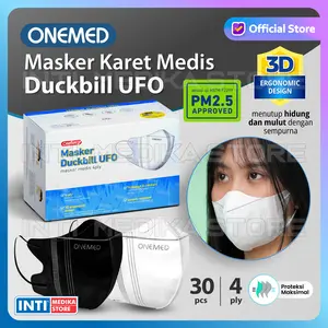 ONEMED - Masker Duckbill UFO 4 Ply 3D Surgical Mask | Masker Karet Medis