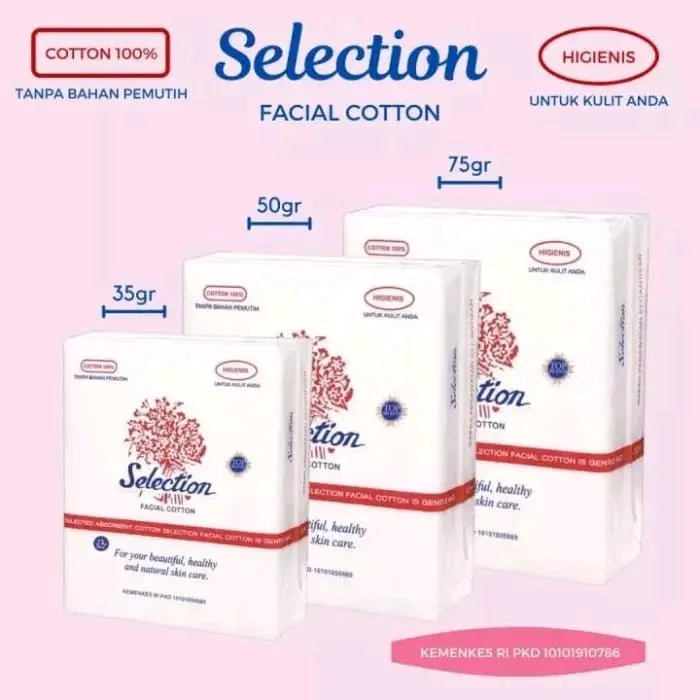 Kapas Kecantikan Selection 35gr, 50gr, 75gr Kapas  Wajah