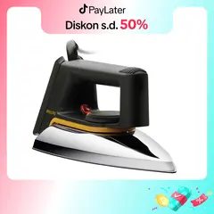 Philips Setrika Kering Classic HD1172/99 - Hitam Tapak Anti Lengket, seterika, seterika philips, gosokan baju, strika, gosokan baju philips, setrika pakaian, setrika terbaik