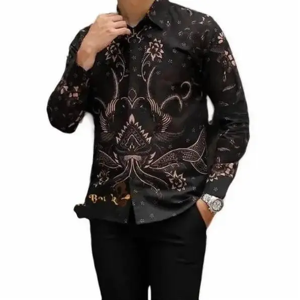 KEMEJA BATIK PRIA LENGAN PANJANG MOTIF SENTANI SIZE M L XL XXL BAJU BATIK PRIA BAHAN KATUN