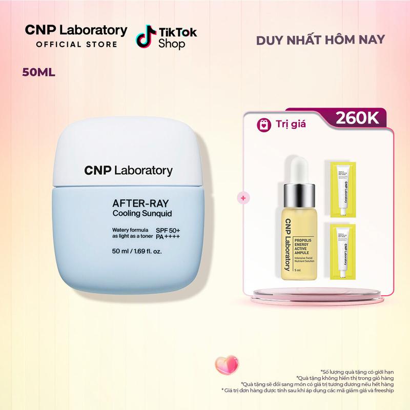 [CNP Laboratory Official]  Sữa chống nắng hạ nhiệt dị.u da cấp ẩm CNP Laboratory After-Ray Cooling Sunquid SPF50+, PA++++ 50ML