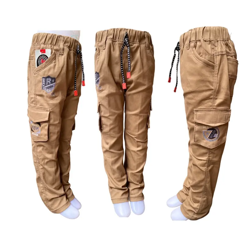Celana Kargo Anak Cowok usia 4-15 Tahun / Celana Chinos Panjang Anak / Celana Anak Murah / Celana Chino Cargo Anak / Celana Jeans Anak Laki / Celana Jeans Panjang Anak Laki-Laki / Celana Chino Anak Cowok Fashion Bordir Terbaru (Coklat, Hitam, Abu-Abu) 5