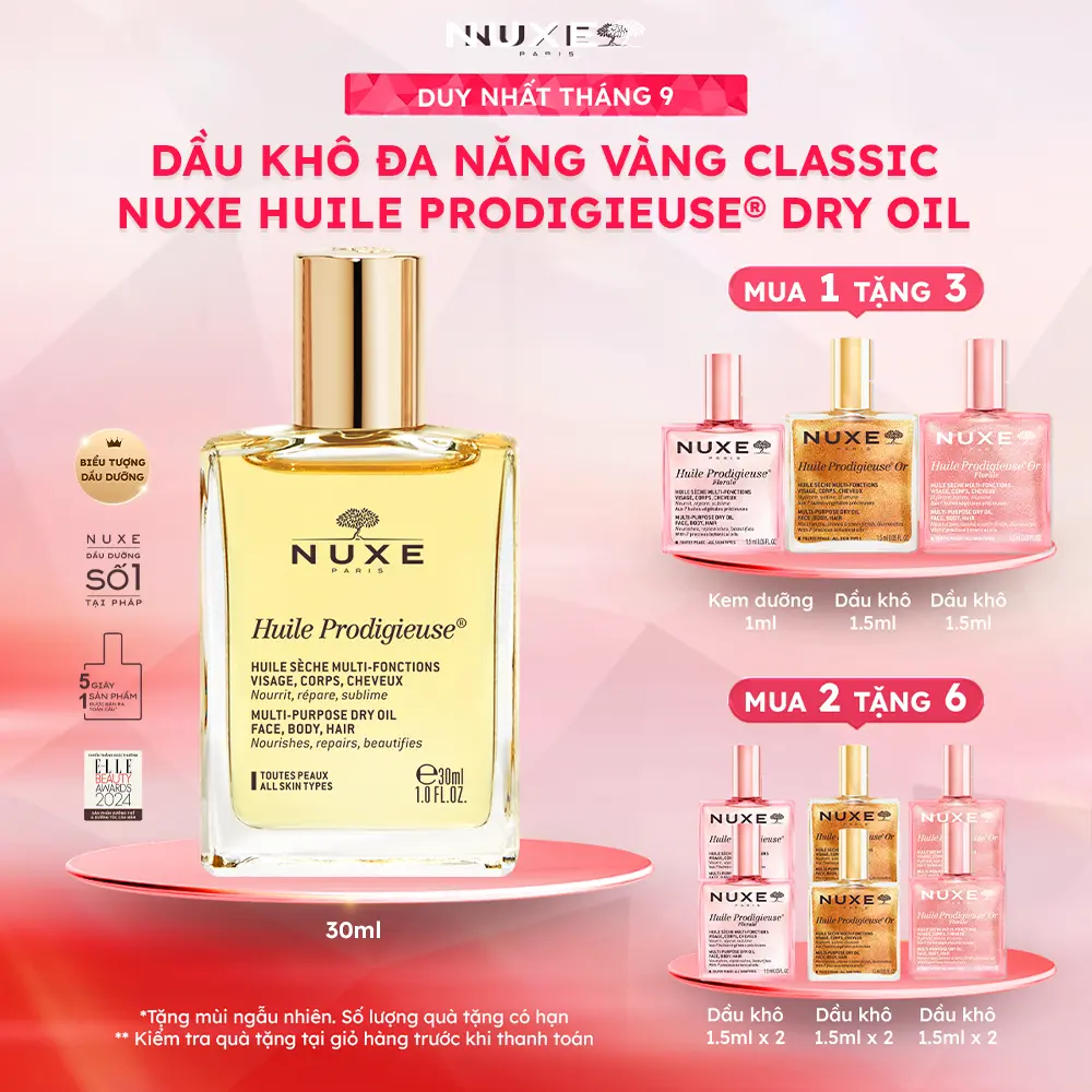 Dầu dưỡng khô đa năng Nuxe Huile Prodigieuse Multi-Purpose Dry Oil 30ml