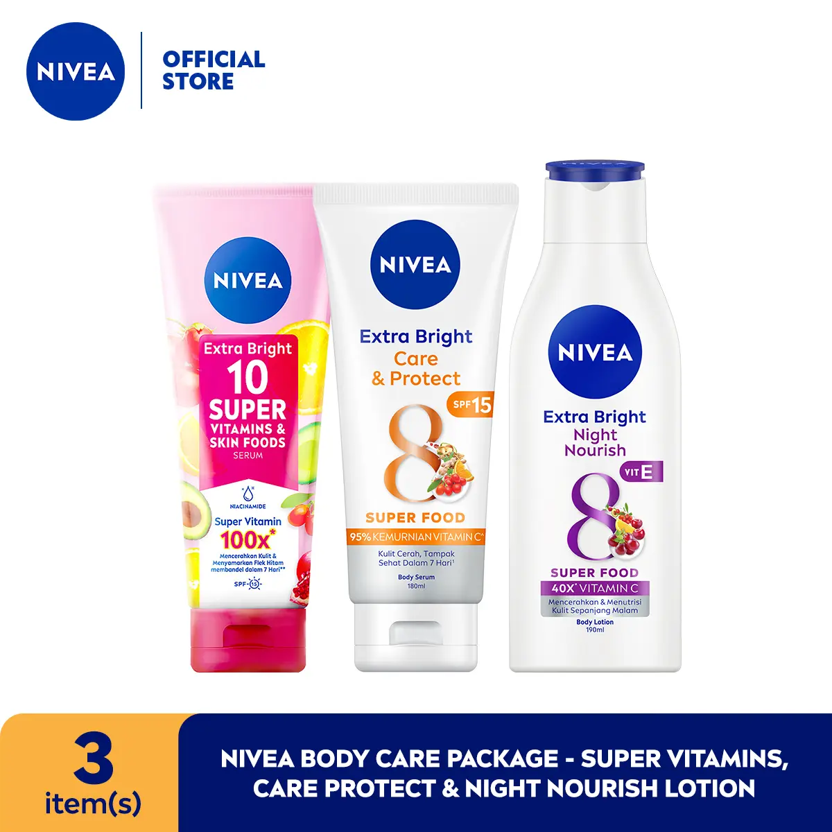 NIVEA Body Care - Super Vitamins, Care Protect & Night Nourish Lotion