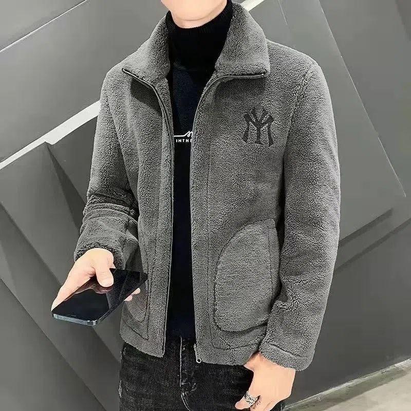 Product Introduction of Áo Khoác Lông Cừu Berber Cho Nam, Quần Áo Dày Lót Lông Cừu Hợp Thời Trang, Áo Khoác Cotton, Mùa Thu Và Mùa Đông, Mới， Menswear， Jacket 1