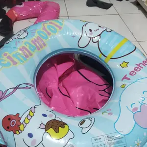 Xin Yue Pelampung Ban Renang Anak Karakter Sanrio Kuromi Cinnamoroll Melody Swim Ring Safety Baby Boat Material PVC