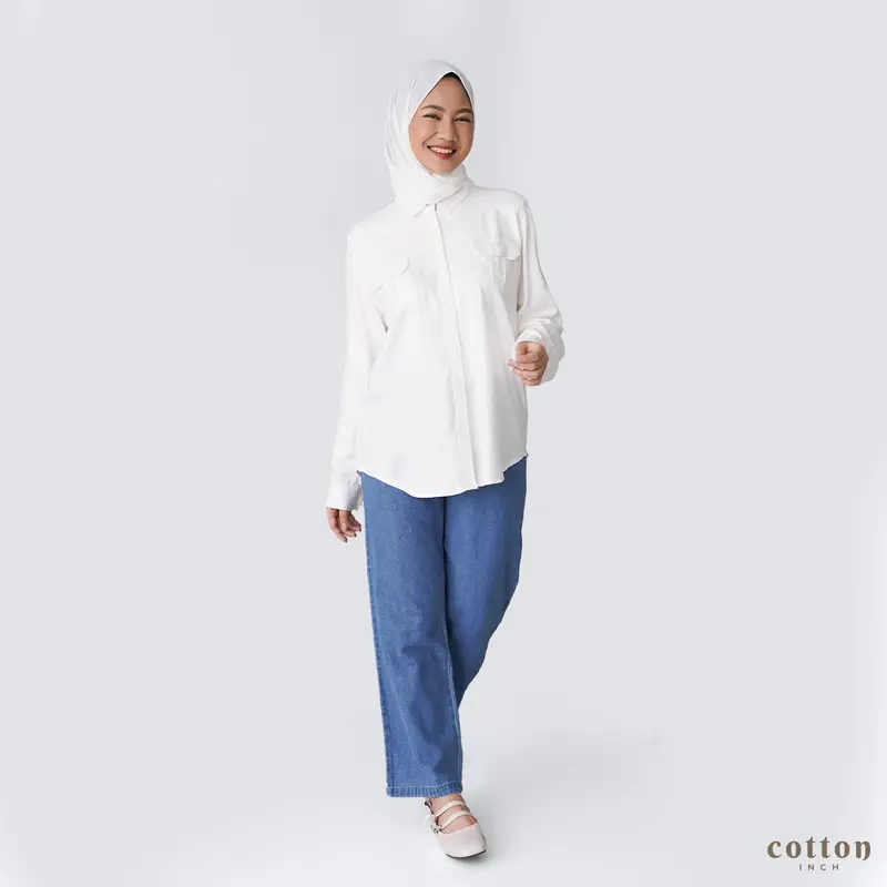Cotton Inch - Panama Kemeja Basic Baju Atasan Katun 6