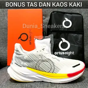 Sepatu Ortuseight Hyperfuse White Premium Quality Free Tas dan Kaos Kaki  -  Sepatu Ortus - Sepatu Lari Pria- Sepatu Ortuseight Cowok - Sepatu Jogging Outdoor Running