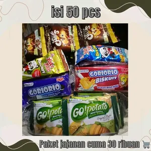 Paket Jajanan 30rb'an isi 50pcs Bisa Request Sendiri-Snacks