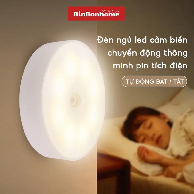 Đèn LED Cảm Biến Chuyển Động Thông Minh Dán Tường Cầu Thang Tủ Quần Áo Pin Sạc 700mAh Ánh Sáng Trắng Vàng Hoặc Trắng Tiết Kiệm Năng Lượng Hiệu Quả BinBonhome