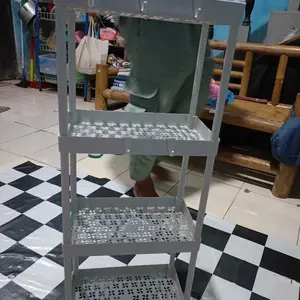 FRN Kitchenware - Rak Susun Persegi Rak Dapur 4 Tingkat Bahan Tebal Rak Segitiga