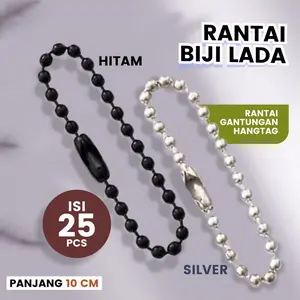 TALI RANTAI BIJI LADA (Isi 25 Pcs) | TALI HANGTAG PANJANG 10 Cm | RANTAI HANGTAG IDULFITRI