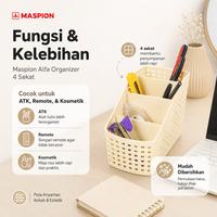 Gambar MASPION Alfa Organiser Case & Beta Organizer Case Kotak Penyimpanan Serbaguna 4 Sekat 6 Sekat Tempat Alat Tulis Aksesori Kerajinan Perlengkapan Rumah Tangga Storage Box Organizer Barang Kecil Rapi Praktis Multifungsi Pilihan Warna - RD - RAK ALFA - 4 SEKAT dari Ratu dapur_NEW Kota Malang 3 Tokopedia