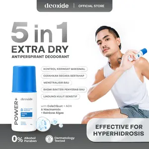 [Exclusive Creator] Deoxide Antiperspirant Deodorant Roll On POWER+ For Hyperhidrosis
