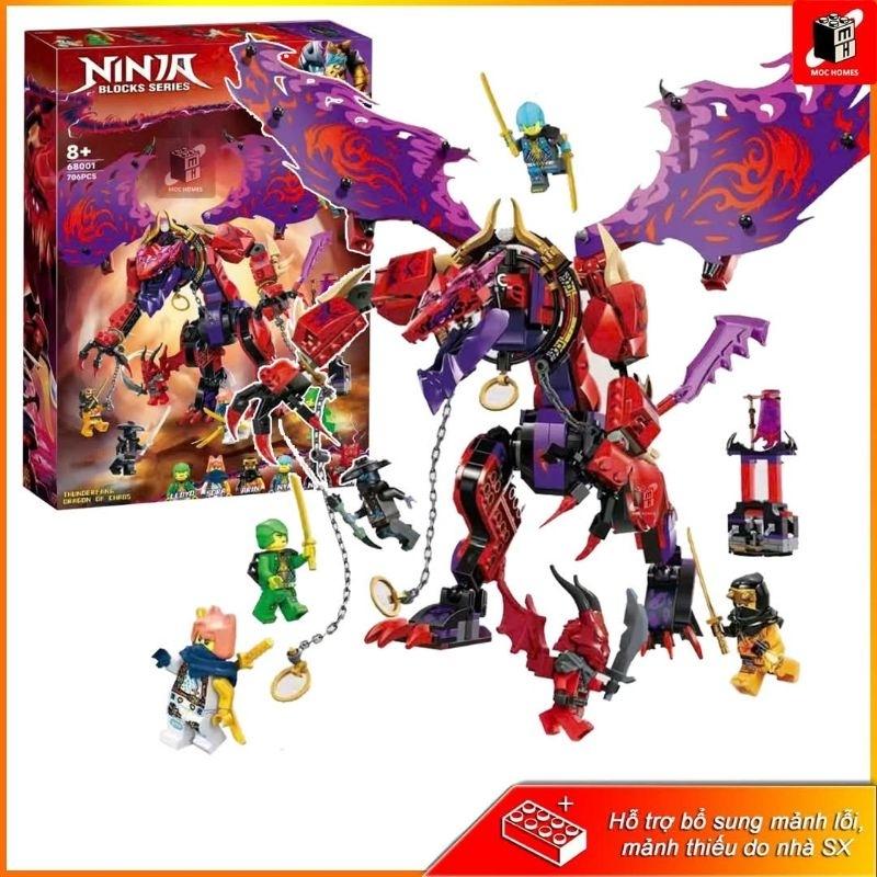  Đồ chơi lắp ráp Ninja go Dragon's Rising Rồng hỗn loạn Thunderfang 68001 