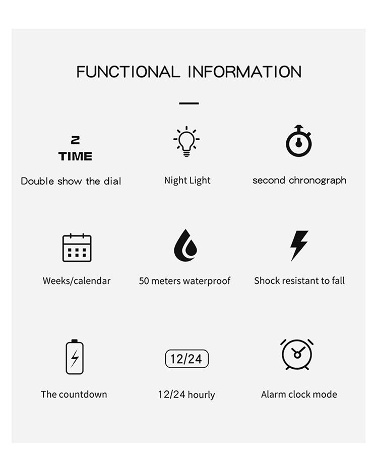 Product Introduction of Women's Watch, aw24 Sanda, 6062, dual display sports watch, waterproof, swimming watch, digital watch 21
