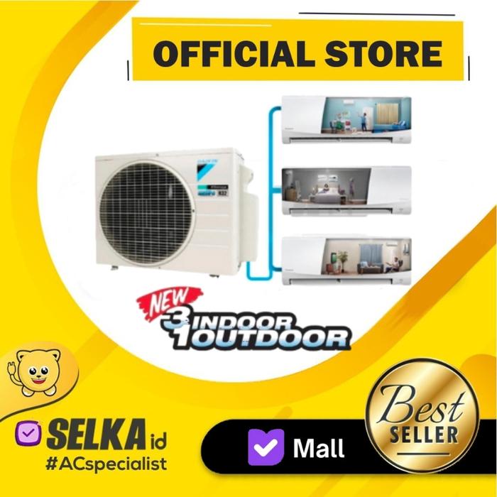 Gambar AC DAIKIN MULTI S 3/4PK + 3/4PK + 1,5PK 3 KONEKSI (MKC70SVM4) INVERTER - Unit Only dari Selka ID Specialist AC Kota Administrasi Jakarta Barat Tokopedia