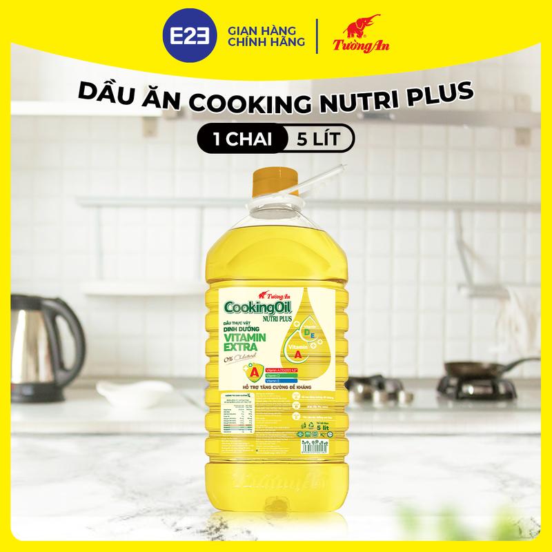 Dầu Ăn Tường An Cooking Nutri Plus Chai 5L - Dùng Cho Cả Gia Đình | E2E Thực Phẩm Đồ Uống | Kido Group