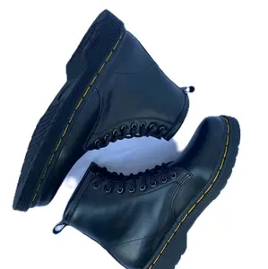 Sepatu Pria High Docmart Pormal Casual Kantoran Nikahan ngampus Kulit Sintetis Hitam Putih Boots Delapan Hole Kerja Original Karet Shoes