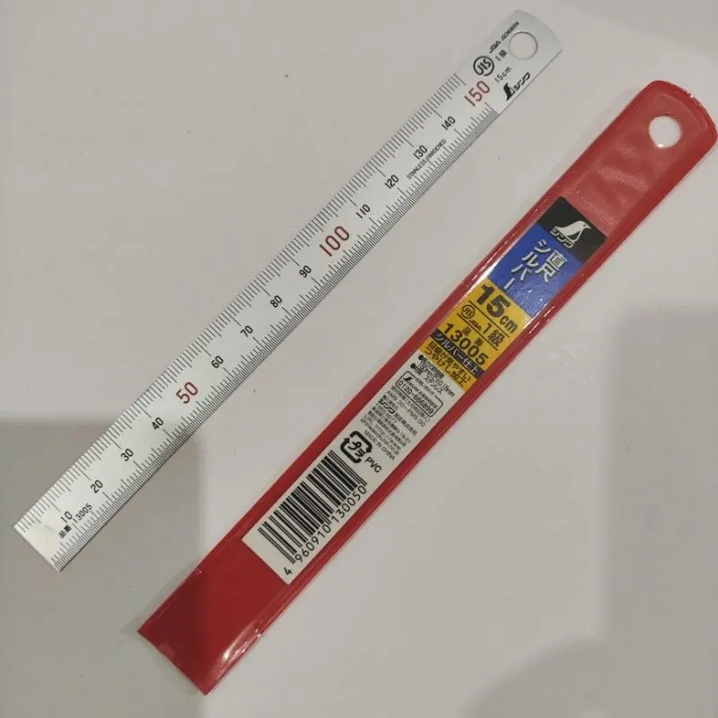 SHINWA 13005 Penggaris Stainless Steel Lurus 15 cm Rule Hard Chrome JIS 150mm