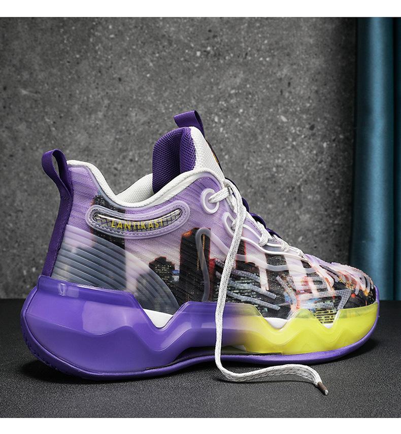 Product Introduction of IEAGO Fashion Mens Basketball Shoes Casual Breathable Women Sport Training High Top Sneakers 35