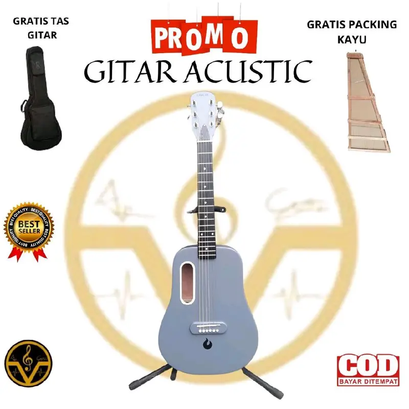 Gitar Akustik Lava Me 3/4 Gratis Tas Pick Dan kunci L 7