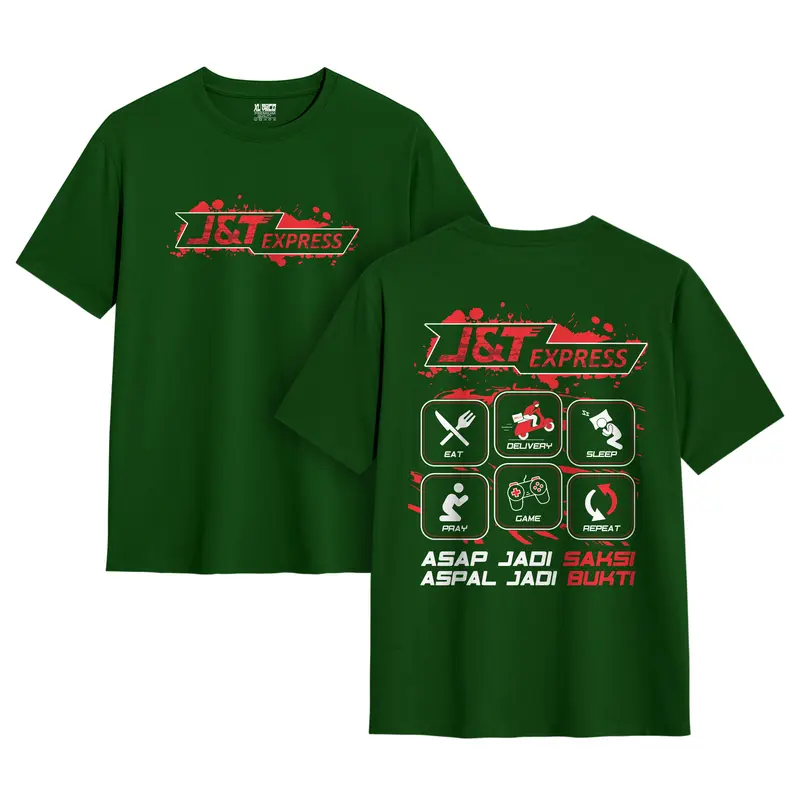 Kaos Kurir JNT Express Teman Sejalan T-shirt Distro Katun Combed 24s Baju Pria Wanita Dewasa 7