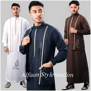 Jubah Slimfit ALAWI Jubah pria Gamis Pria  jubah gamis pria muslim jubbah thobe busana muslim kurta jubah alfaan gamis alzan gamis jubah hitam jubah putih lengan panjang
