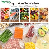 Gambar TNW Plastik Vacuum Sealer 40PCS Emboss Vacuum Makanan Polos 20x25cm Food Grade - Kantong Vacuum dari TNW Home Kota Tangerang 4 Tokopedia