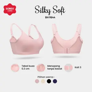 Sorex Silky Soft Bra Busa Sedang Tanpa Kawat Kait 3 Setara Full Cup B-C Harian BH 9844