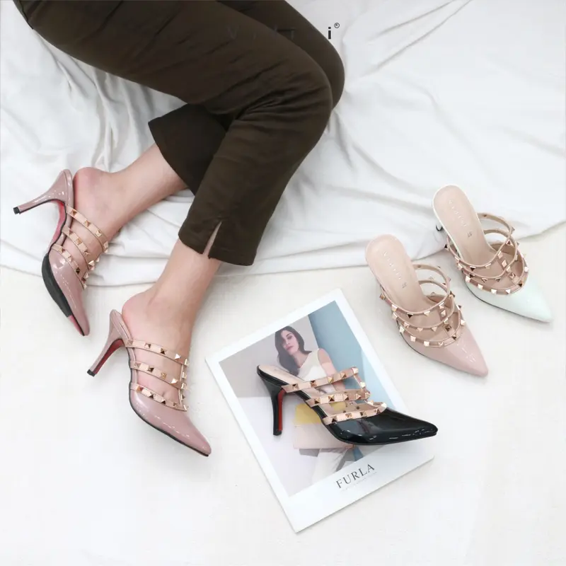 Viditi Milano Mules 7 cm Sepatu Import Wanita | Kerja | Kuliah | Wisuda | Pesta | Kantor Shoes Shoes 5