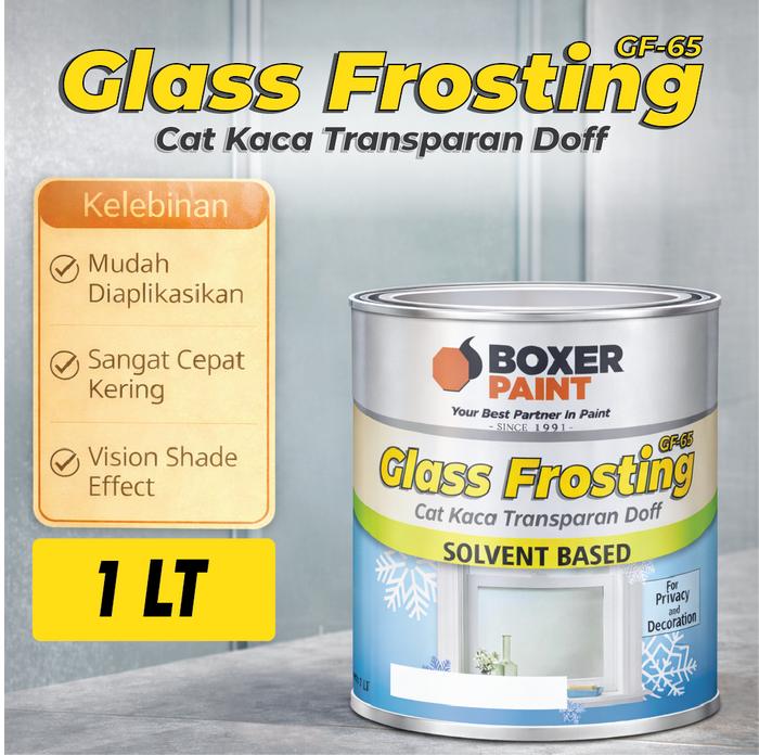 Gambar Cat Kaca Transparan Doff BOXER Glass Frosting SB GF-65 (1 lt) dari Boxer Paint Official Store Kab. Sidoarjo Tokopedia