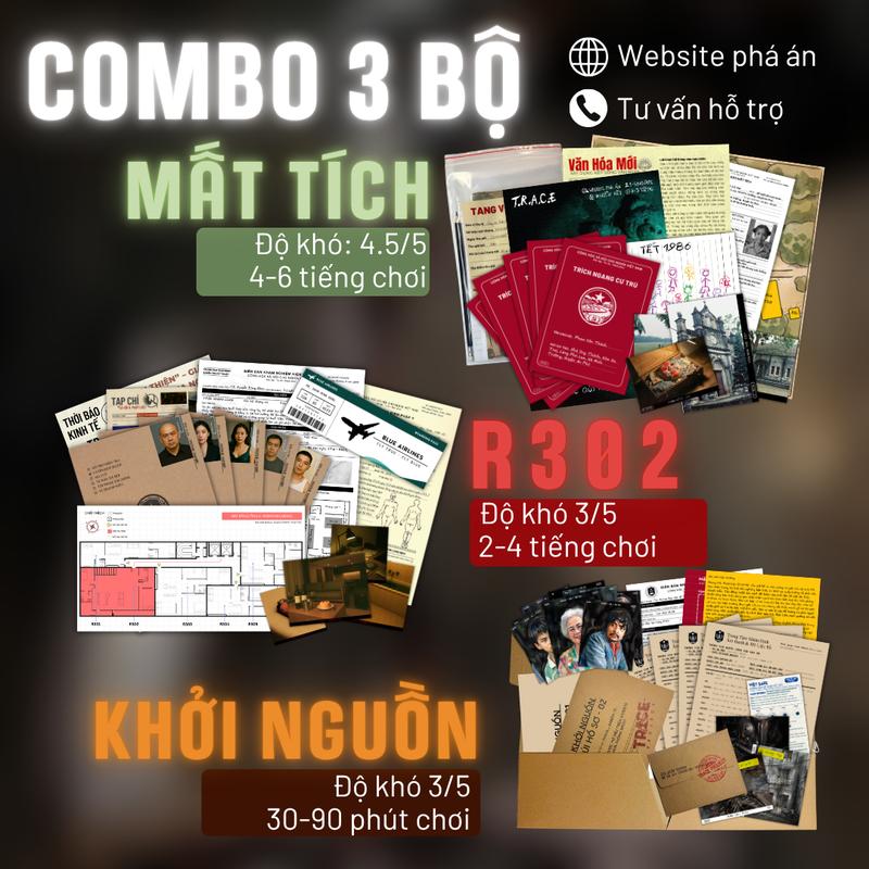 R302 + Mất Tích + Khởi Nguồn - Game phá án tại nhà TRACE, 1+ người chơi