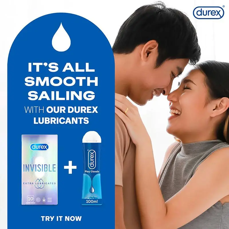 Durex Invisible Extra Lubricated Condoms (Thinnest) | Pack of 10 For Men