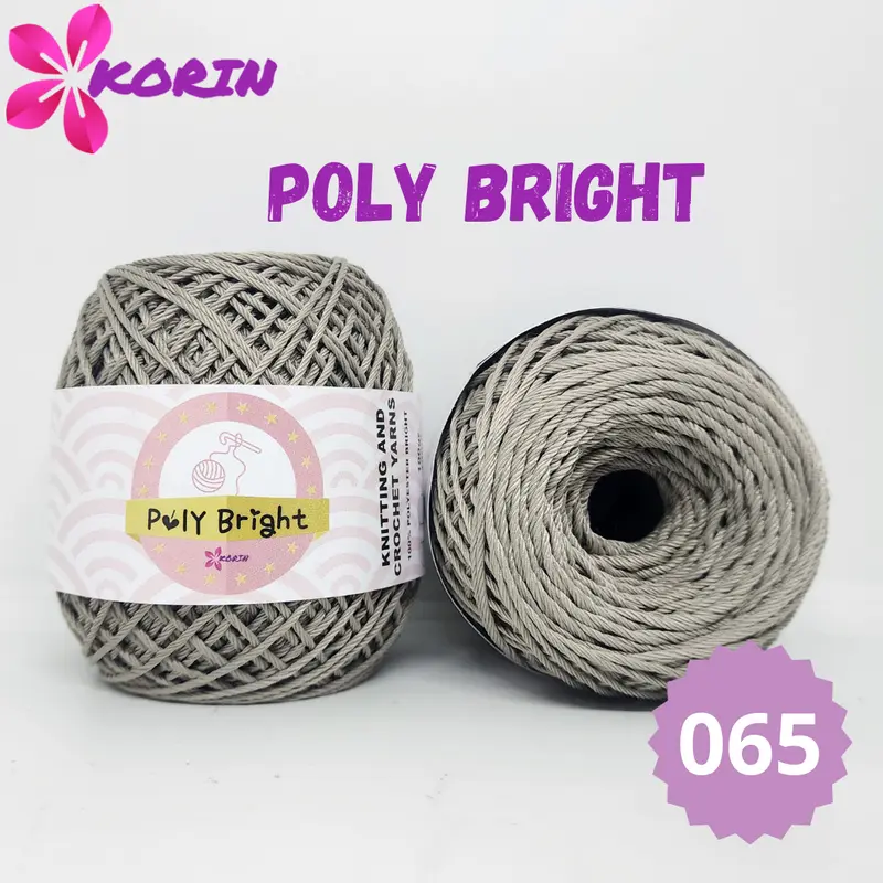 [100gr] Benang Rajut POLY BRIGHT/ Poly Kilap / Polyester / Poli Kilap KORIN 5