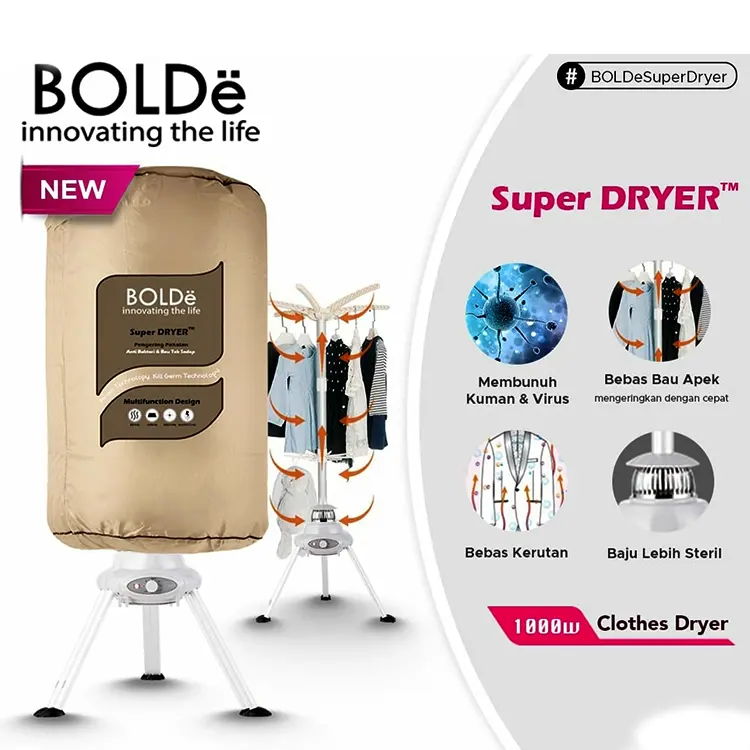 Pengering Baju Otomatis Bolde Super Dryer