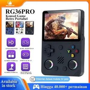 New RG36 Pro Retro Game Console Linux System 3.5-Inch IPS Screen Handheld PSP Video Player 128GB Built-in 40000+ Games