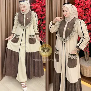 Uni Ara - Dress ( LESTI CODUROY ) Dress Premium || Baju Wanita Kekinian