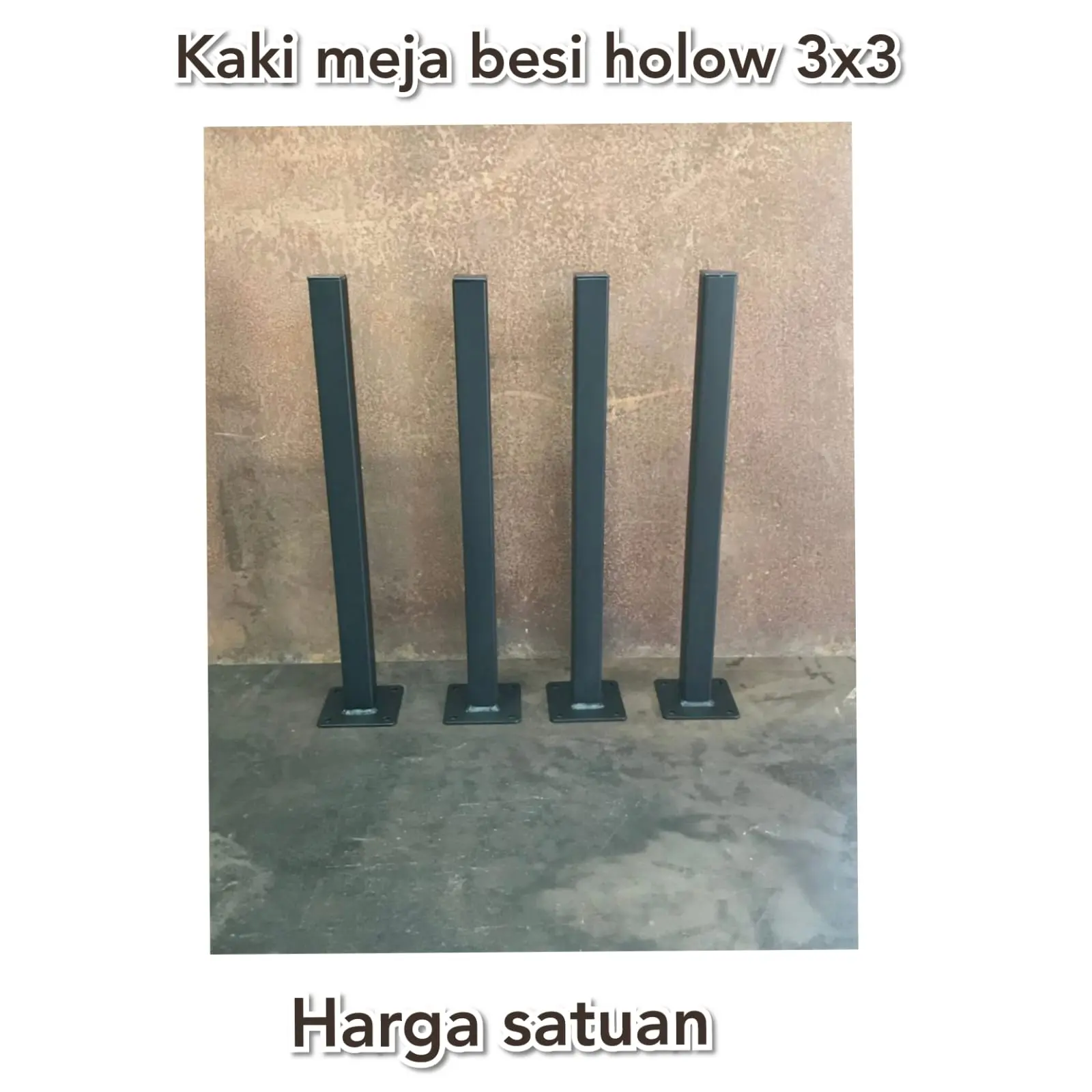 kaki meja kursi besi kotak 3x3/kaki besi kursi meja
