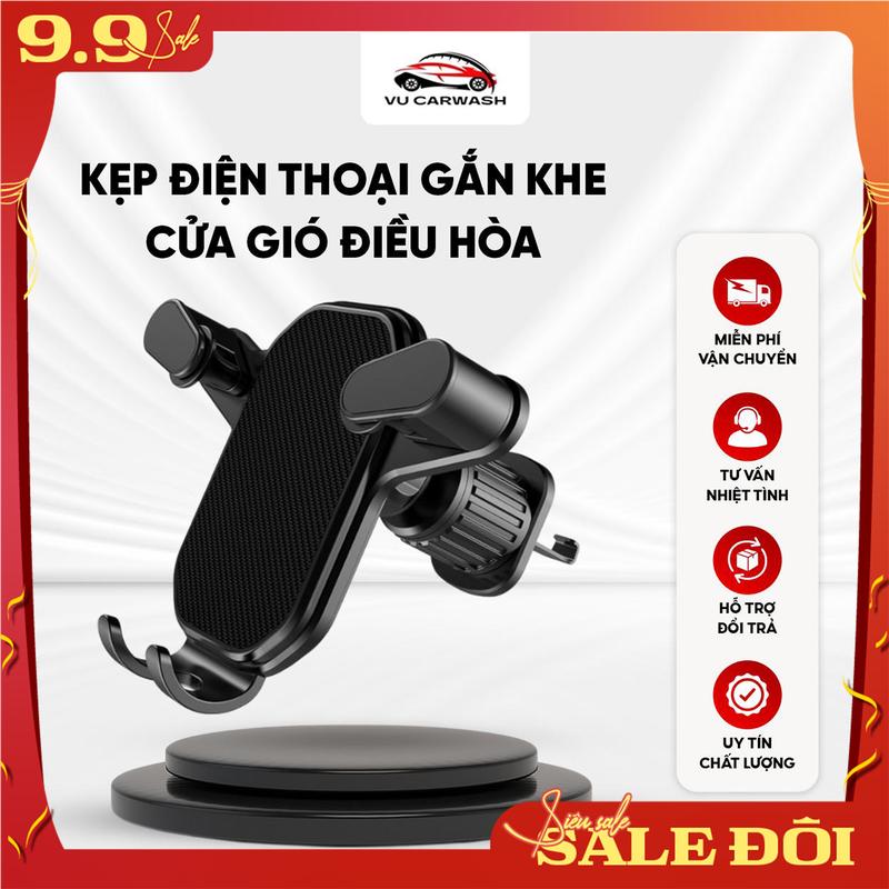 Giá đỡ điện thoại trên ô tô - Kẹp điện thoại gắn khe cửa gió điều hoà xoay 360…