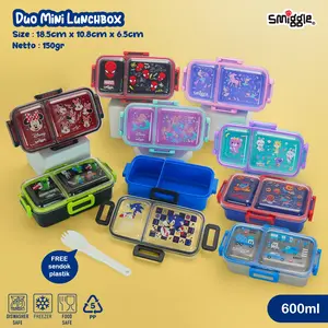DUO MINI LUNCHBOX SEKAT 2 + FREE SENDOK BPA FREE SM256997