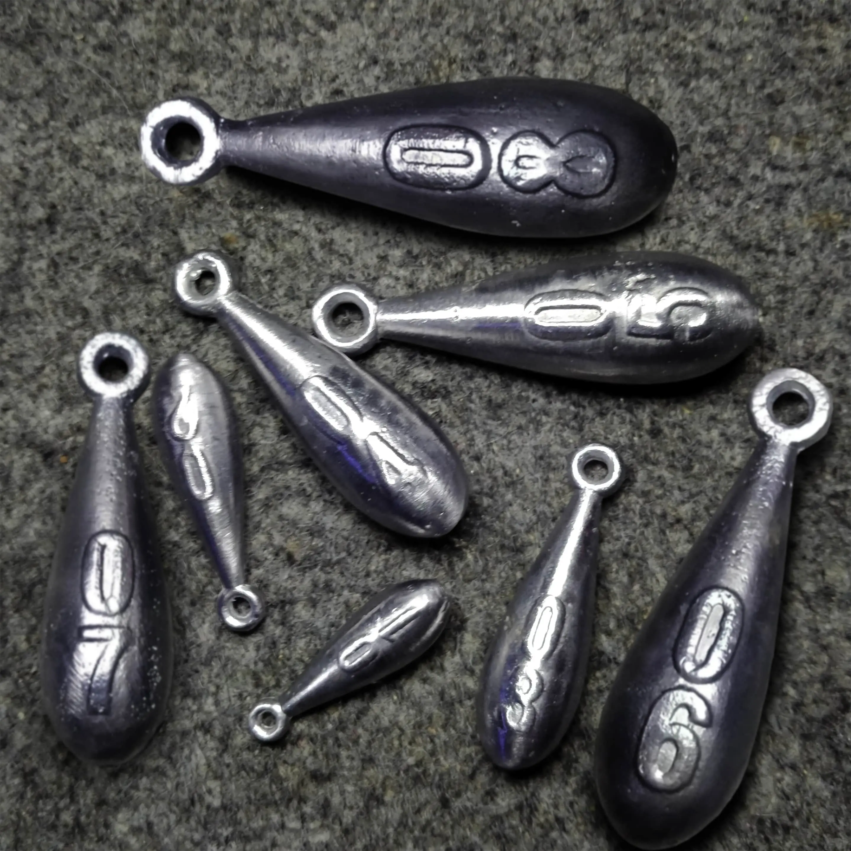 Model Baru Tanpa Kawat Cetakan Bandul Molding Pemberat Lead Sinker Rudal Seri O 250gr, 210gr, 155gr, 110gr, 80gr, 50gr, 30gr, 20gr