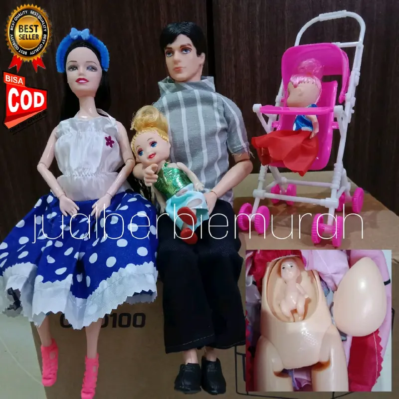 (SATU SET) SEPASANG BONEKA BERBIE TEKUK LAGI HAMIL / MAINAN PIVOTAL HAMIL (COD BAYAR DI TEMPAT) 0
